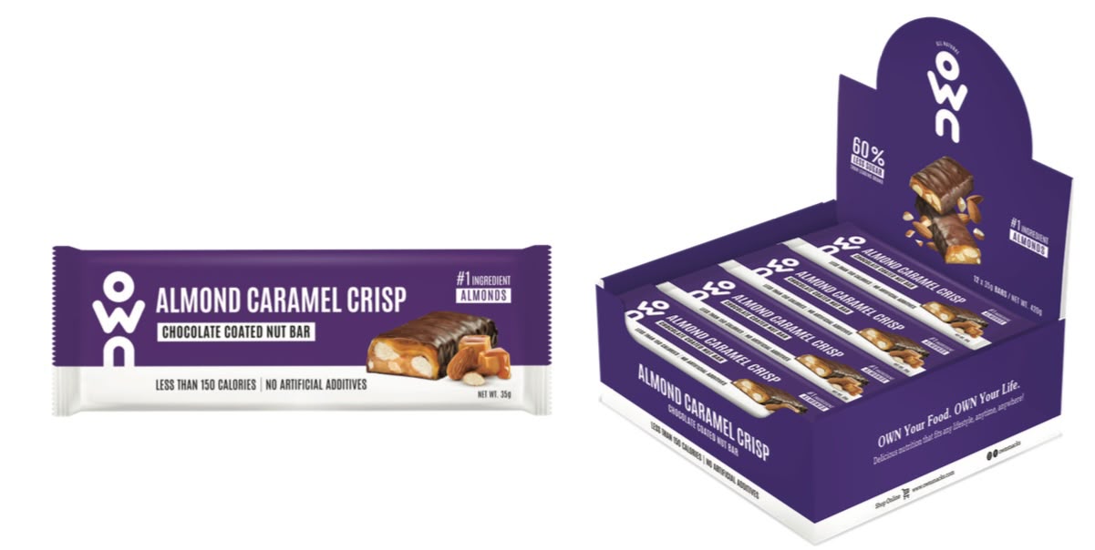 OWN Almond Caramel Crisp Bar Box