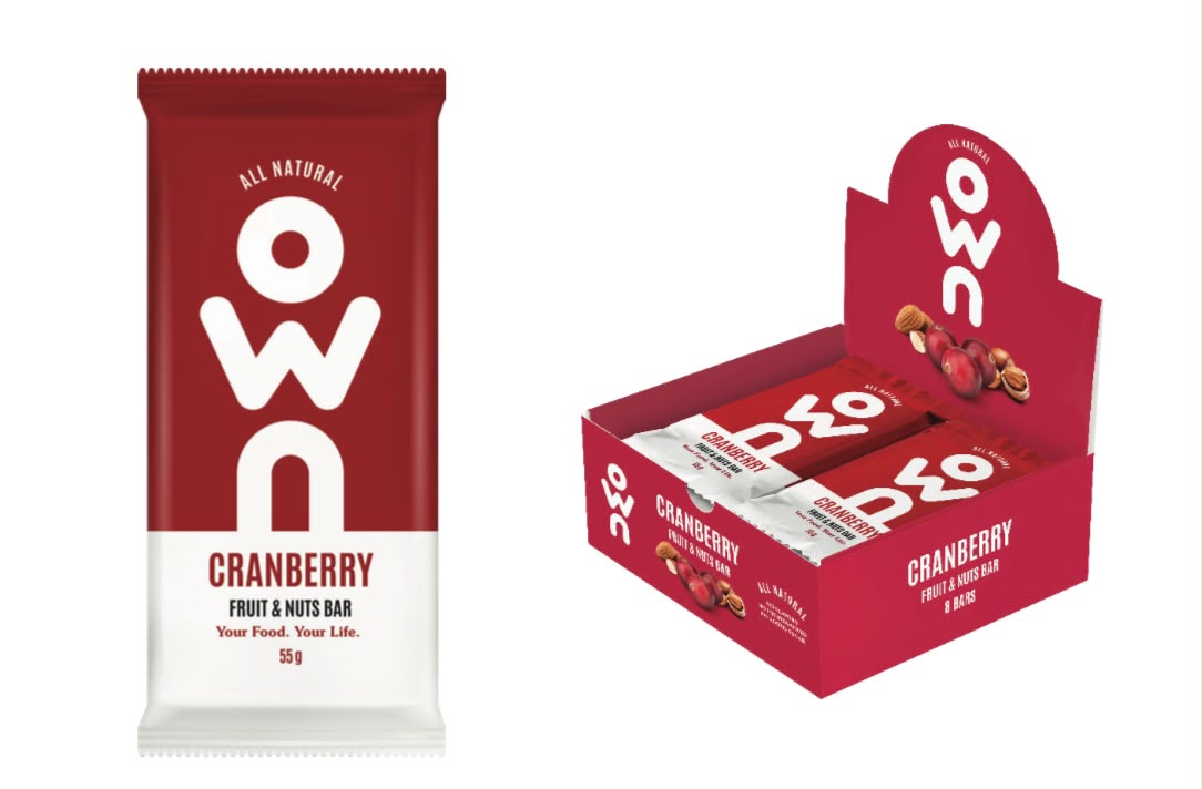 OWN Cranberry Fruit & Nuts Bar