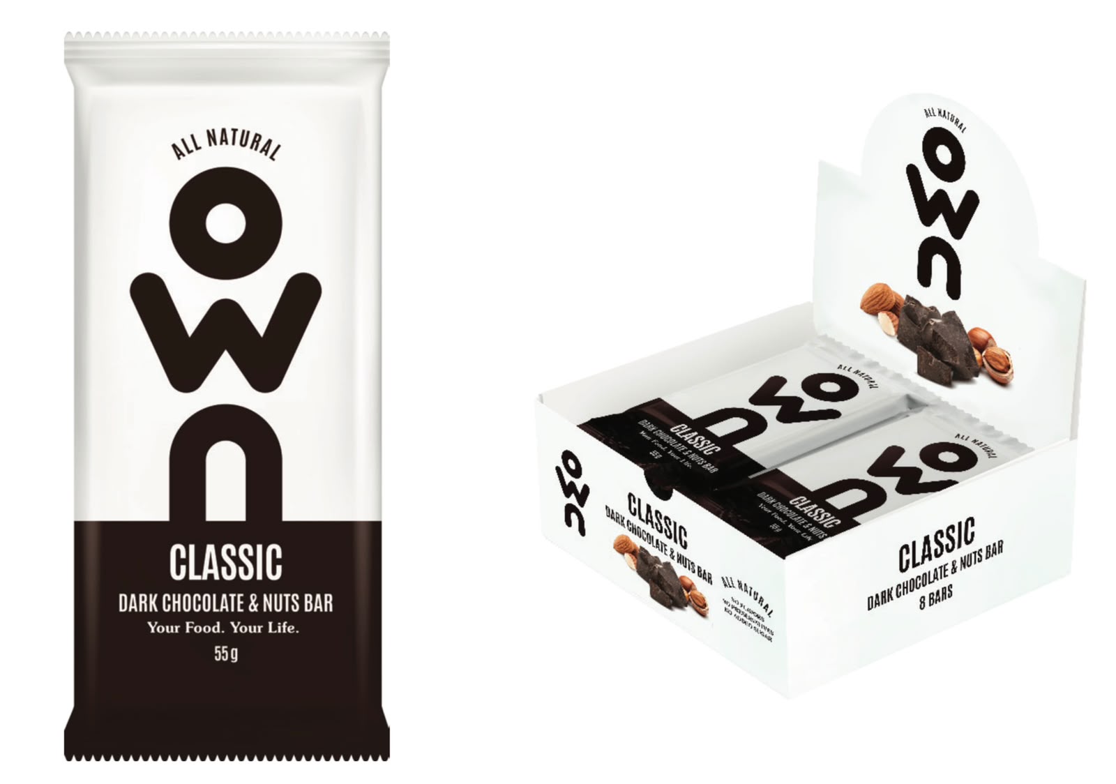 OWN Classic Dark Chocolate & Nuts Bar
